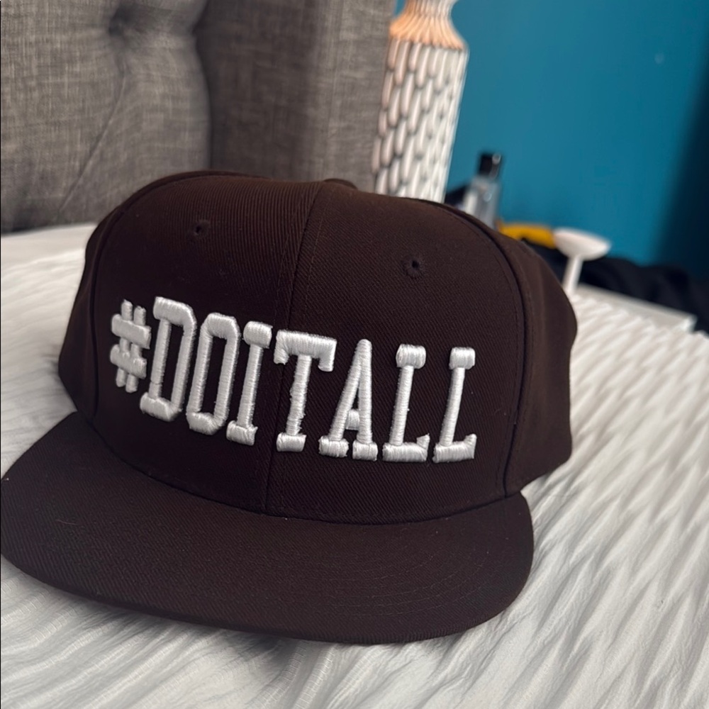 Brown Cap with #DOITALL Embroidery